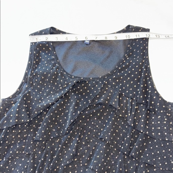 Reitmans Tank Top Black Gold Layered Ruffled Flowy Feminine Women's Size M - Picture 6 of 10